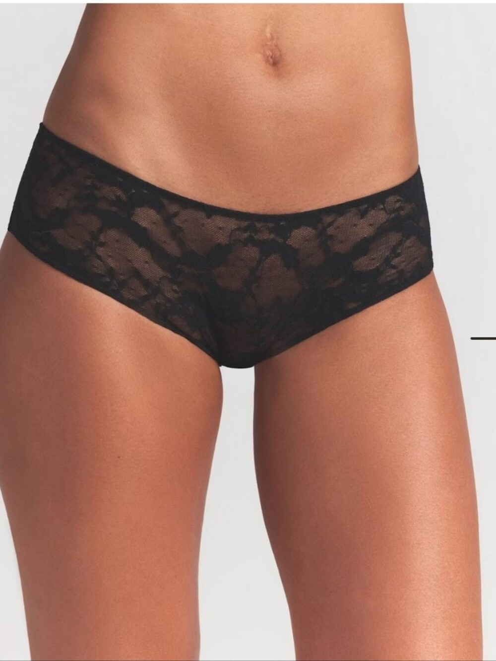 SKIMS Stretch Lace Low Rise Hipster - Soot (XS)